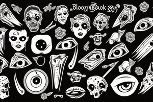 Bloody dark eye tattoo idea