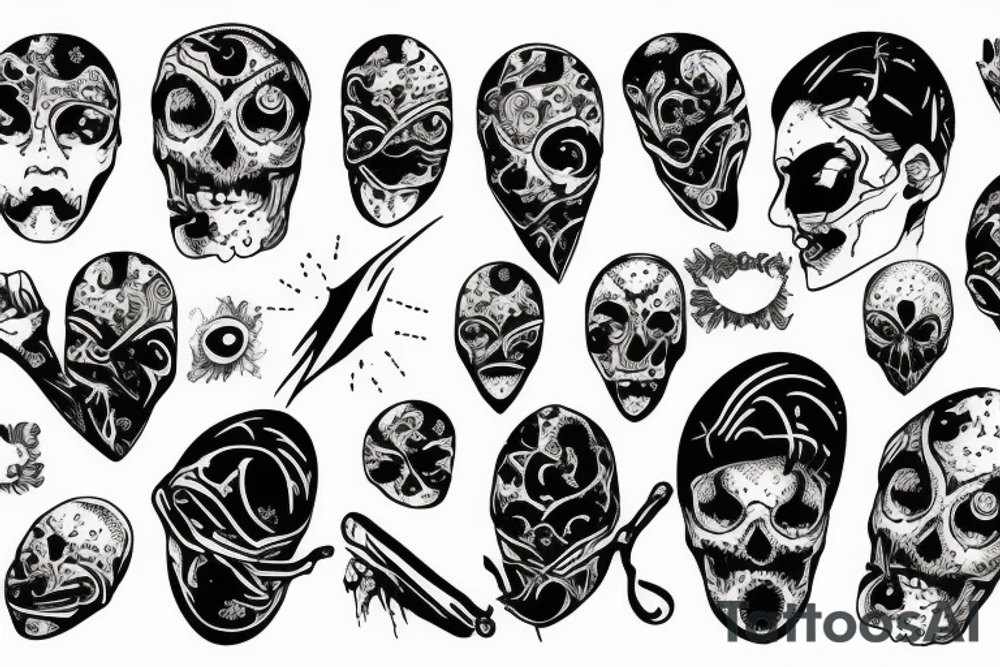 Bloody dark eye tattoo idea