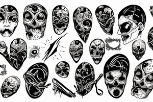 Bloody dark eye tattoo idea