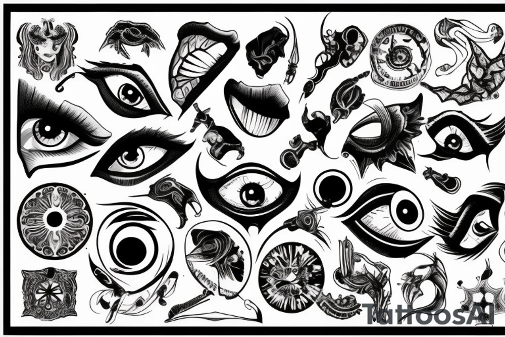 Bloody dark eye tattoo idea