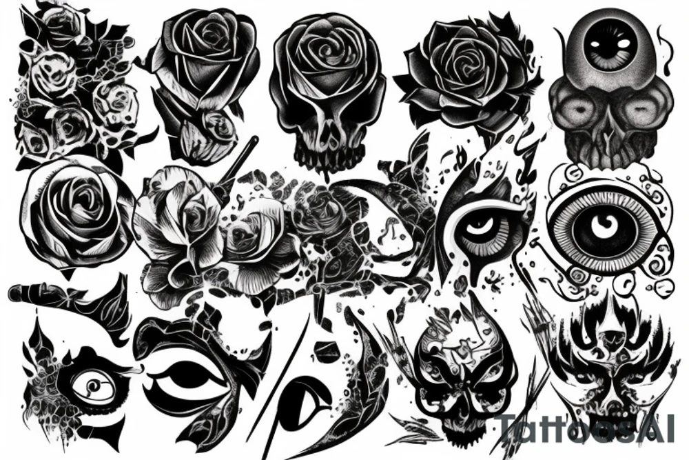 Bloody dark eye tattoo idea