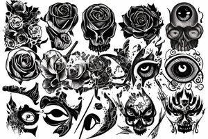 Bloody dark eye tattoo idea
