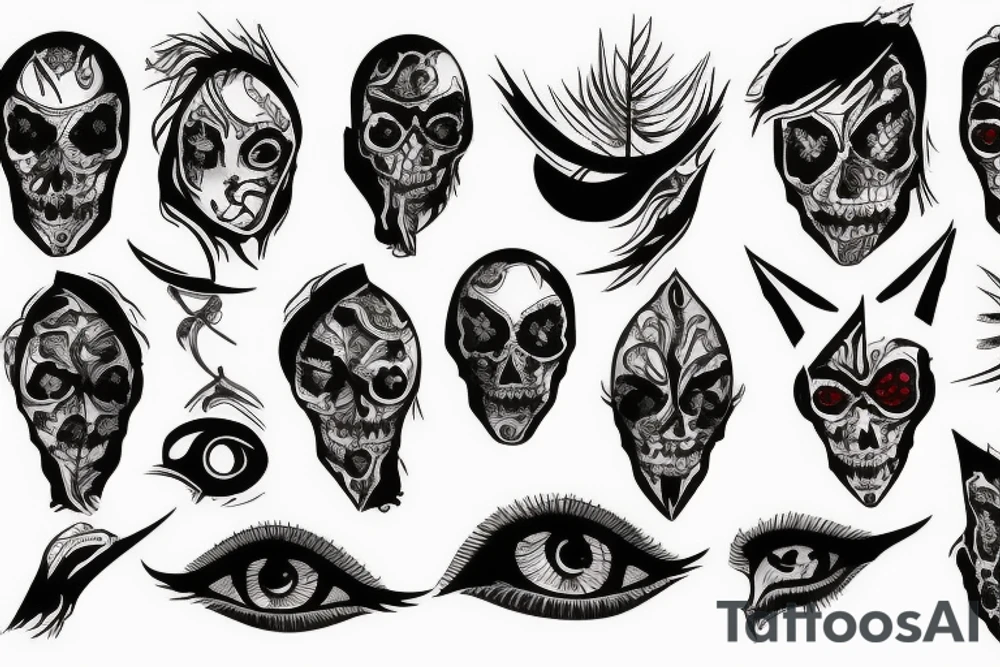 Bloody dark eye tattoo idea