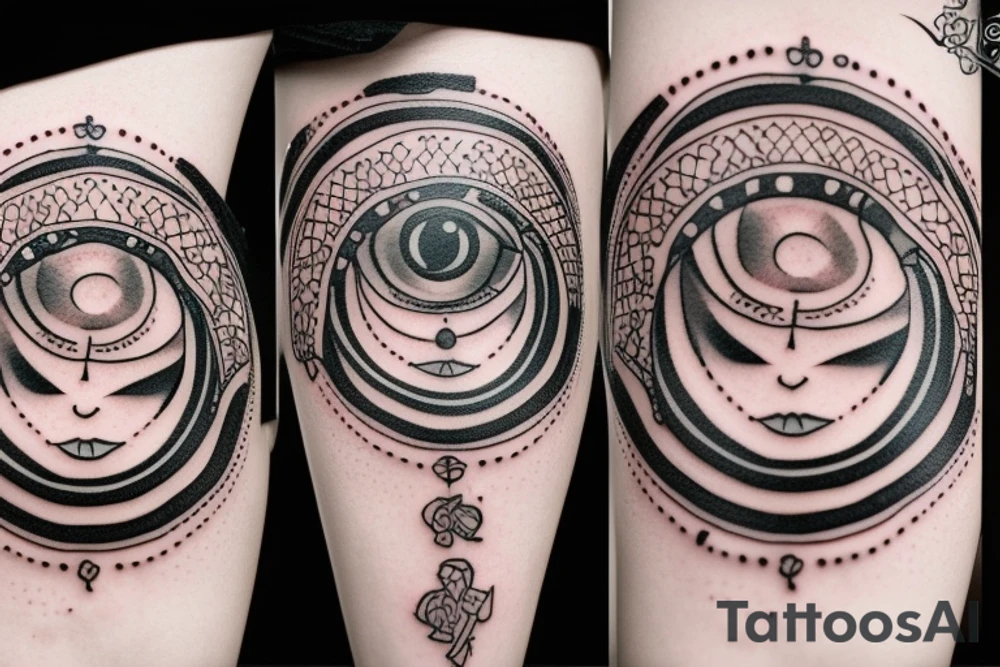 Bloody dark eye tattoo idea