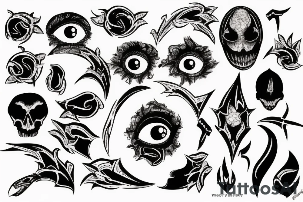 Bloody dark eye tattoo idea