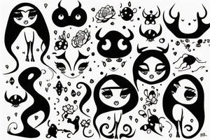 Female Cow with big eyes tattoo idea