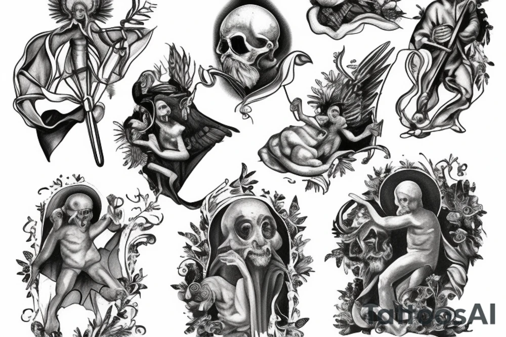 the temptation of St. Anthony painting tattoo idea
