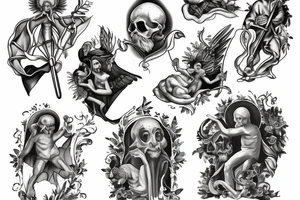 the temptation of St. Anthony painting tattoo idea