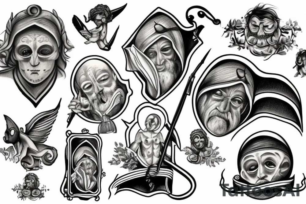 the temptation of St. Anthony painting tattoo idea
