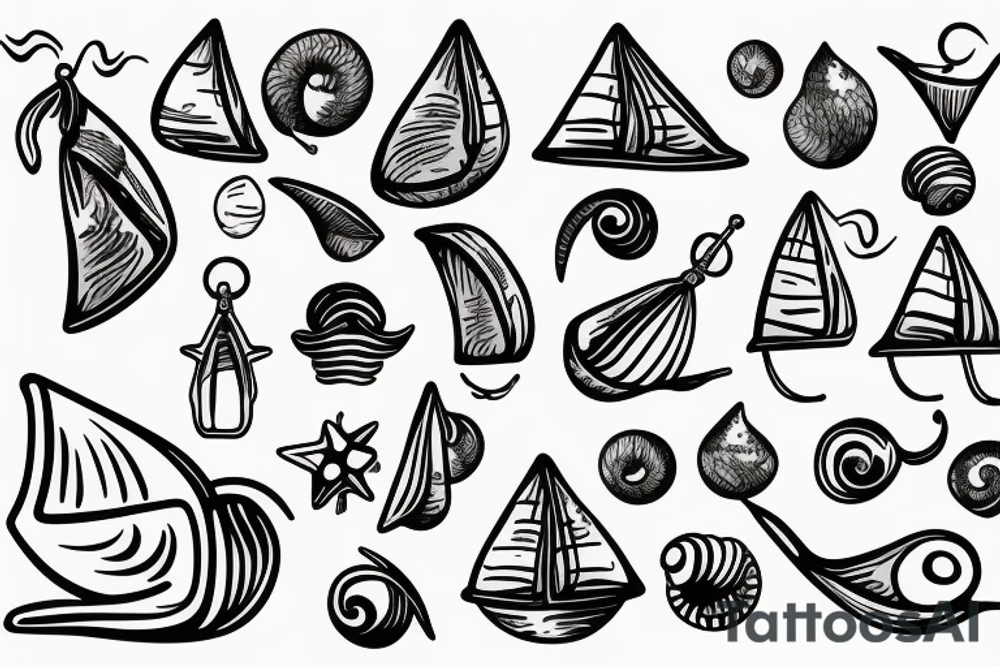 a snail with a sail tattoo idea