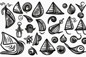 a snail with a sail tattoo idea
