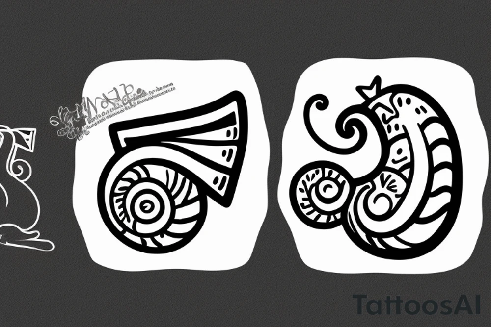a snail with a sail on a back tattoo idea