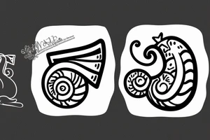 a snail with a sail on a back tattoo idea