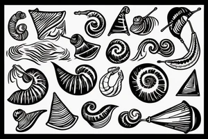 a snail with a sail on a back tattoo idea