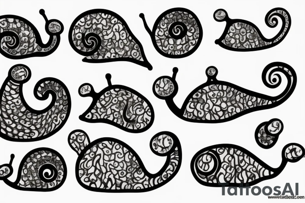 the snail crawls through the depths tattoo idea