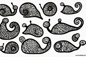 the snail crawls through the depths tattoo idea