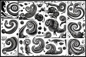 the snail crawls through the depths tattoo idea