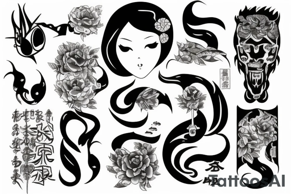 Аниме tattoo idea