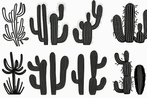 Sad cactus tattoo idea