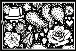 Sad alive cactus tattoo idea