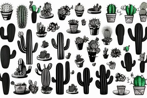 cactus super hero tattoo idea