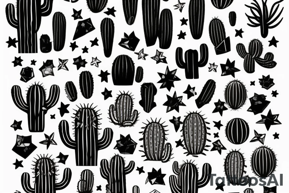 cactus super hero tattoo idea
