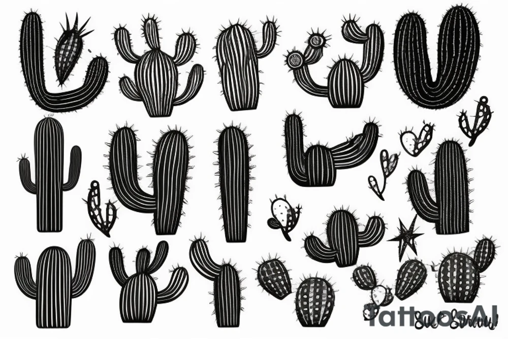 cactus super hero tattoo idea