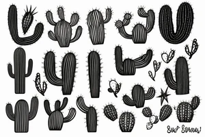 cactus super hero tattoo idea