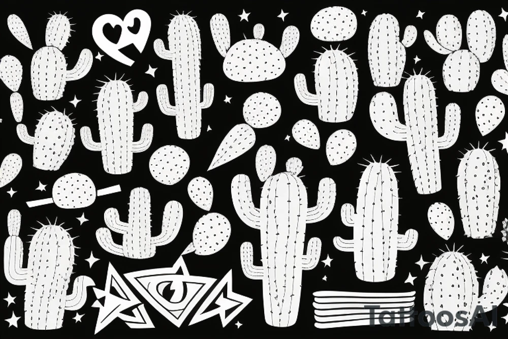 cactus super hero tattoo idea
