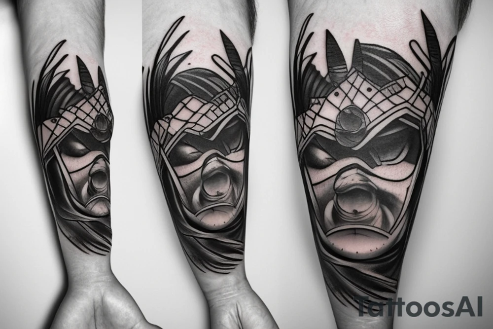 cactus super hero tattoo idea