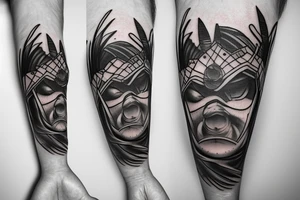 cactus super hero tattoo idea