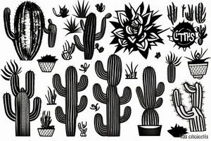 cactus super hero tattoo idea