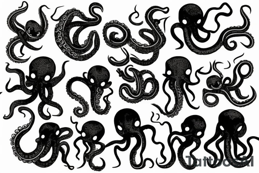 Angry octopus tattoo idea