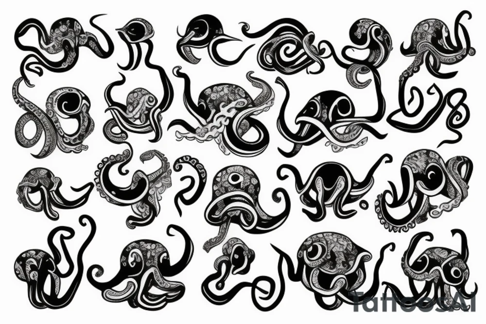 Angry octopus tattoo idea