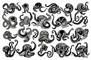 Angry octopus tattoo idea