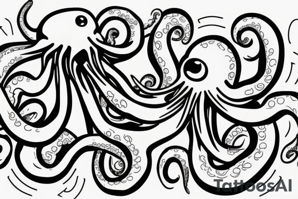 Angry octopus tattoo idea