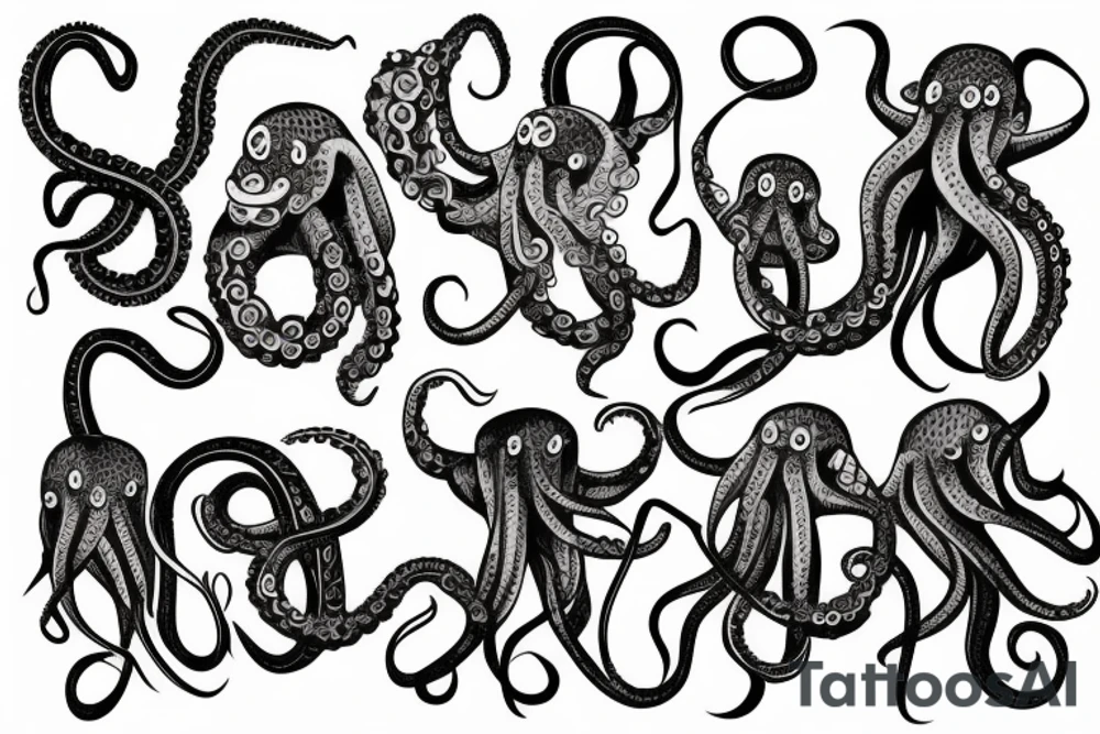 Angry octopus tattoo idea