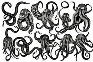 Angry octopus tattoo idea