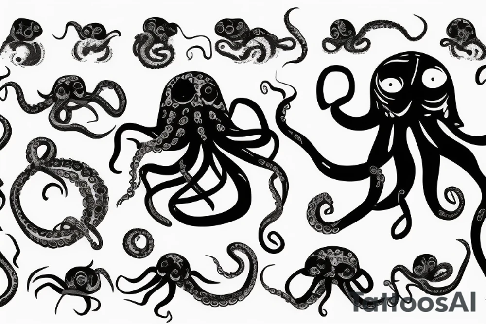 Angry octopus tattoo idea
