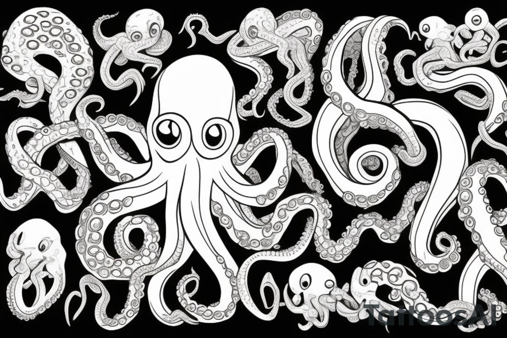 Angry octopus tattoo idea
