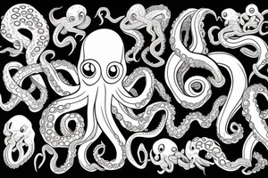 Angry octopus tattoo idea