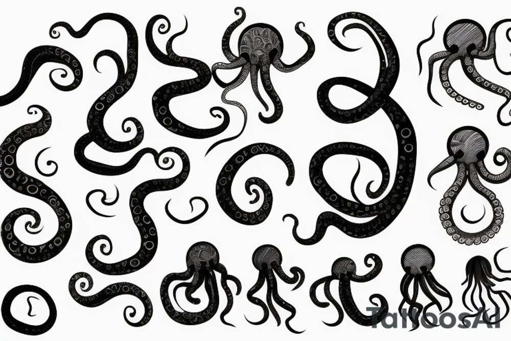 Straight lines octopus tattoo idea