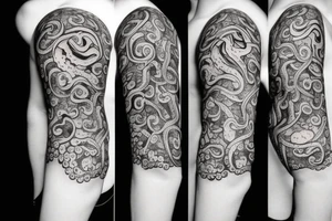 Straight lines octopus tattoo idea