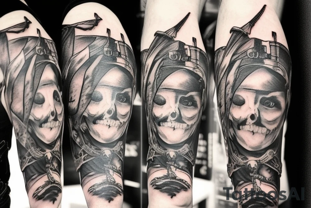 pirate ship tattoo idea