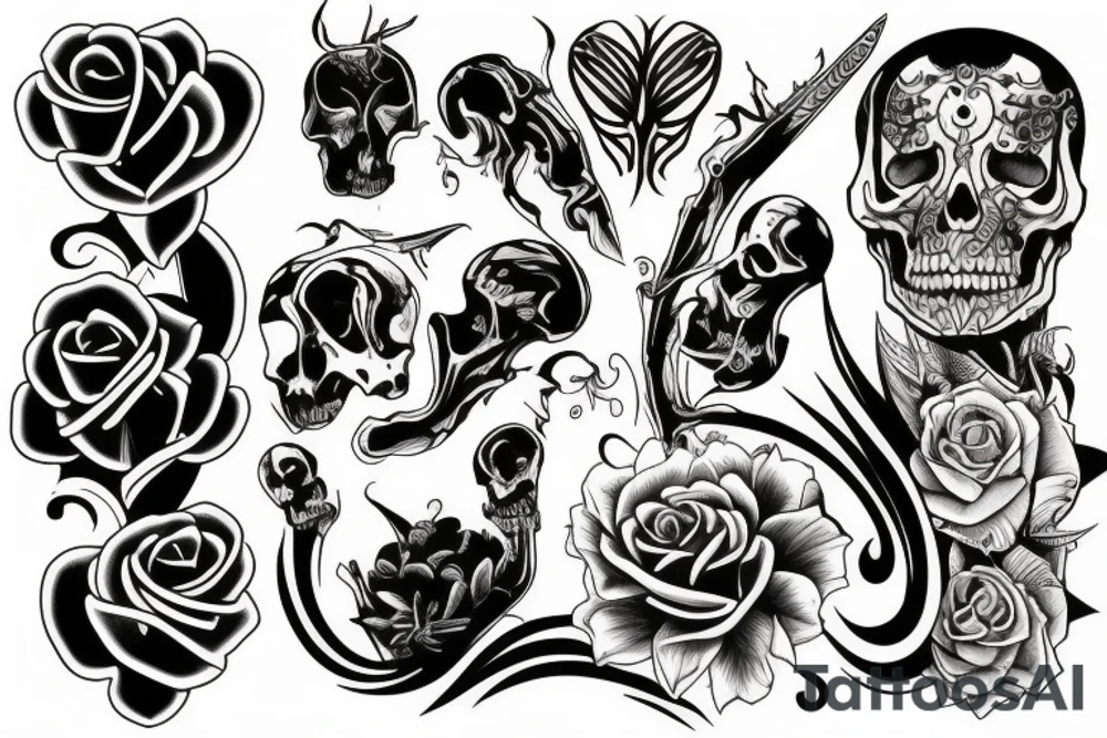 love and death tattoo idea