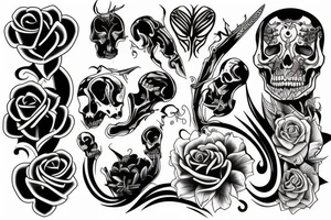 love and death tattoo idea