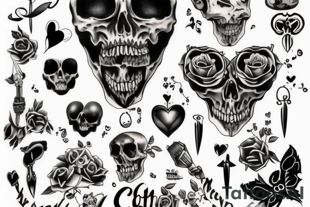 love and death tattoo idea