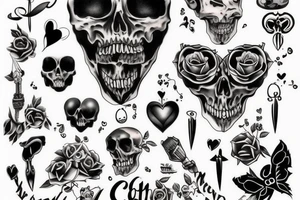love and death tattoo idea