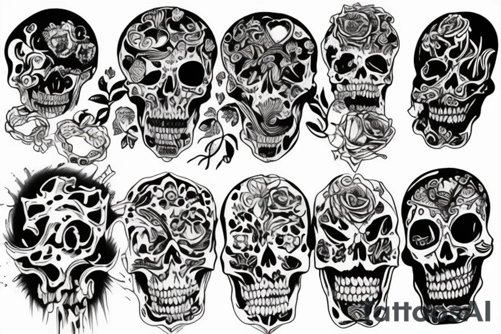 love and death tattoo idea