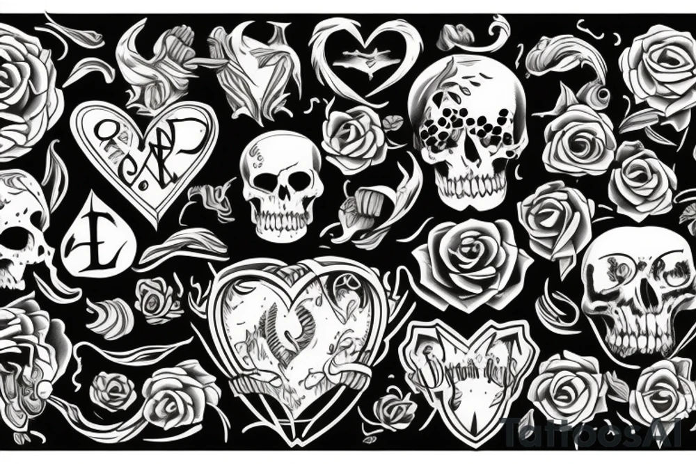 love and death tattoo idea